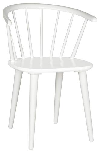 Safavieh Home Collection Blanchard White Curved Spindle Side Chair (Set Of 2) #TOP4