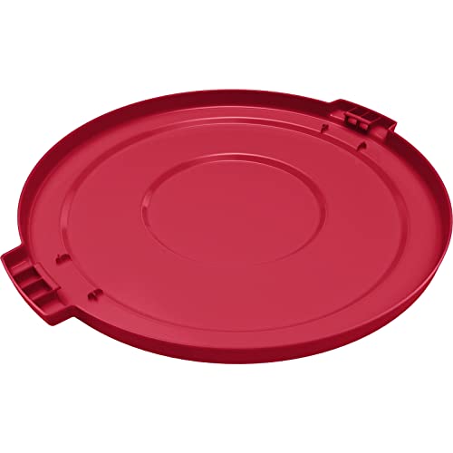 Image of SPARTA Bronco Lid for 32 Gal. Trash Can, Durable, Food-Safe, NSF and HACCP-Compliant, Lid for Commercial Use (Container Sold Separately - Fits Bronco Only), Polyethylene, 32 Gallon, Red (Pack of 4)