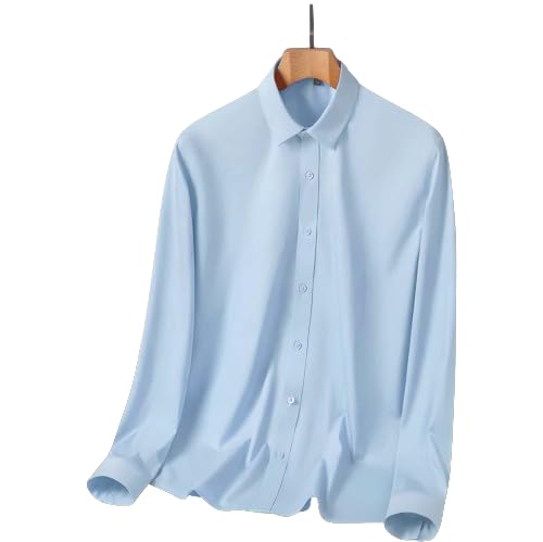 Image of Men's Satin Solid Full Sleeves Regular Fit Shirt