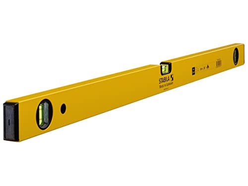 STABILA Wasserwaage Type 70-2, 90 cm, leichtes Alu-Profil, 1 Horizontal-Libelle, 2 Vertikal-Libellen, Made in Germany