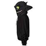 Toothless Hoodie How to Train Your Dragon Jacket Creative Casual Sweatshirt for Men Black M