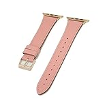 compatible with Apple Watch アップルウォッチ用 バンド ベルト エプソンレザーベルト クロカラント KUROCURRANT 44mm 45mm 46mm 49mm用 Series11/10/9/8/7/6/5/4/3/2/1/SE/SE2/Ultra/Ultra2/Ultra3に対応 モーヴピンク/ローズゴールドパーツ