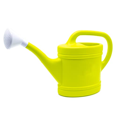CABLEPELADO Regadera de plástico, Regadera para Interior y Exterior, Regadera de jardín, Regadera con Pico, Regadera de riego, Capacidad 6 litros, Asa de Transporte, Cabezal Efecto Lluvia, Multicolor