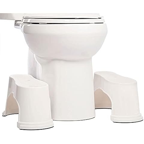 Ein Paar tragbare WC-Hocker, 17,8 und 19,1 cm-Module Cover
