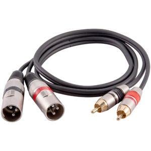 YKA 2 Rca Male-2 Xlr Male Cable 3 meters