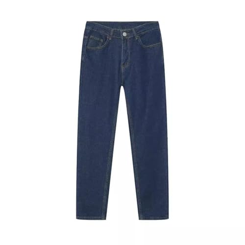 Jeans Pants Trousers Denim Trendy Stretch Tight Washed Blue Small Leg Mid Waist Commuter Casual Straight for Men4