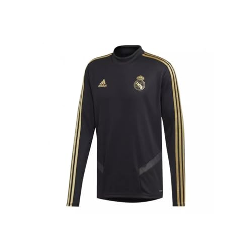 Image of Adidas Real Madrid Training Top - Black/Drfogo, X-Small