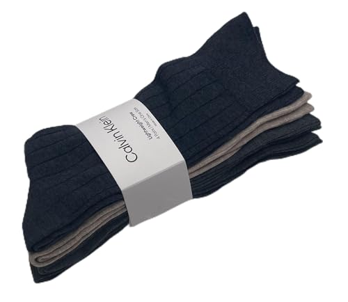 Calvin Klein Men's 4-pack Solid Ribbed Dress Socks