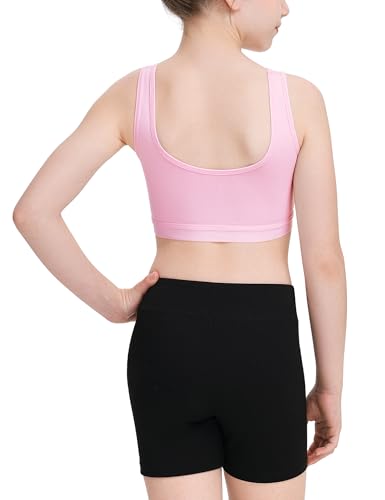 La mejor selección de Ropa interior deportiva para Niña los 5 mejores. 49 BOOPH - Sujetadores de entrenamiento para niñas, sin cables, acolchados, de algodón, para adolescentes, ropa interior de 9 a 15 años, Rosa/blanco, 11-12 Años