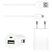 Produktbild Original Lanboo® 3in1 KFZ Auto Lade Set - Weiss - mit microUSB Ladekabel Datenkabel + 220V Netzteil + KFZ Adapter Ladegerät für LG VS700 Enlighten