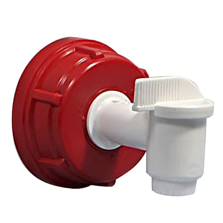 HELGUEFER Tapón con Grifo para Garrafa, Rosca D60-61, Polietileno de Alta Densidad, Apto Uso Alimentario, Resistente a Químicos