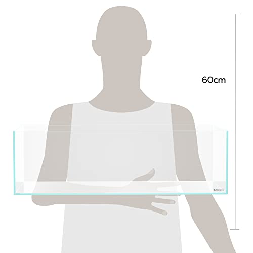 image for LANDEN 60S 7.9 Gal Shallow Aquarium Tank, Shallow Fish Tank, Rimless L