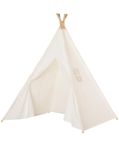 Wilwolfer Teepee Tent for Kids Slumber Party, Nature 1 Pack...