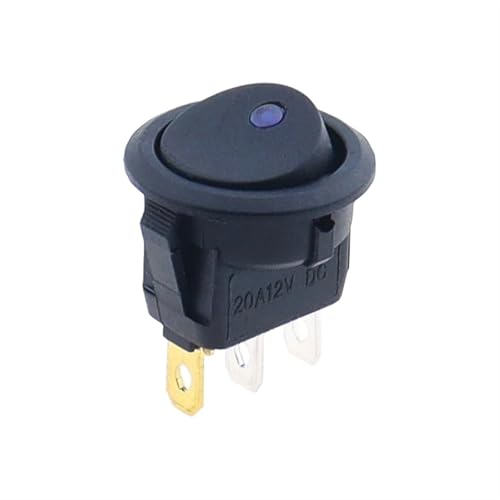 Interruptor basculante redondo para camper y barco改造 con luz LED On Off KCD1