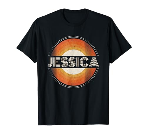 Graphic Tee First Name Jessica Retro Personalizado Vintage Camiseta