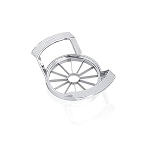 Leifheit Appelverdeler ProLine-serie, appelsnijder met roestvrijstalen messen, verdeelt in 12 gelijke stukken en ontpitt, fruitsnijder, eenvoudige reiniging, appelontpitter, zilver