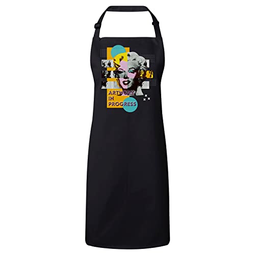 Tablier de cuisine noir Marilyn Pop Art 60's Fabulous Premium pour cuisinier