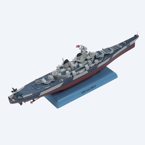vdakyurm 1:1000 USS Lowa BB-61 Battleship Moldel Diecast Warship Models for Collections and Gift