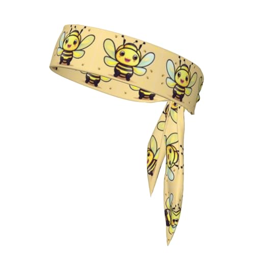 Wzycwb Sports Head Tie Gelbes Bienen Sport-Stirnband