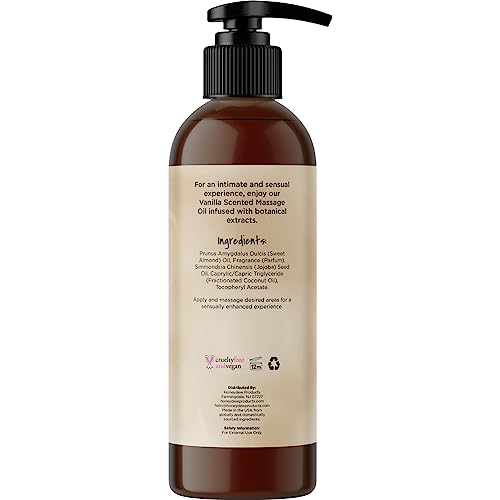 image for Maple Holistics Vanilla Sensual Massage Oil for Couples - Relaxing Ful