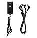 JOYO DC 9V Guitar Pedal Power Supply (800mA -1A) AC Wall Charger Adapter with 4 Way Daisy Chain Pedal Cables (8.8 FT), Compatible for Most Effect Pedals (Tip Negative)