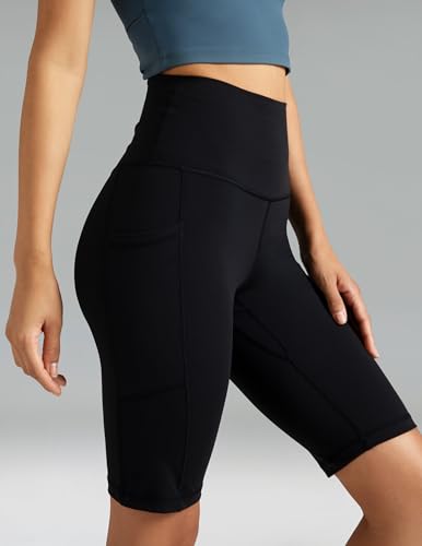 Colorfulkoala Women's High Waisted Biker Shorts with Pockets 8" /10" Inseam Workout Yoga Shorts Running Tights4