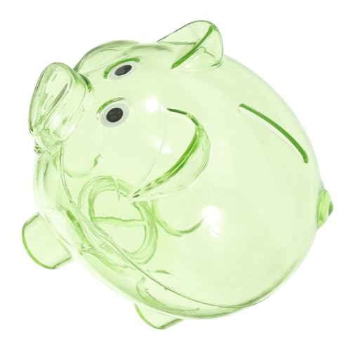 Operitacx Salvadanaio Forma Di Maiale Per Bambine Salvadanaio Grande Trasparente in Plastica Porta Monete Resistente Per Ragazzo Ragazza