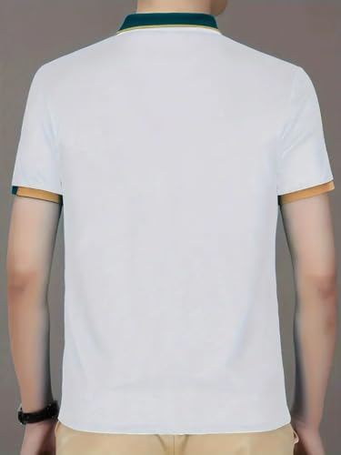 Image of TAGAS Mens Polo T-Shirt || Men's Color Block Polo Tshirt | Short Sleeve Casual Pullover with Collar |Casual Wear for Men | Mens Regular FIT T-Shirts