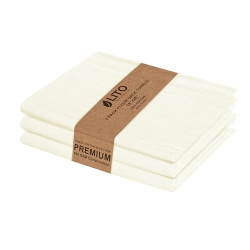 Flour Sack Towels | Tea Towel for Crafts| Kitchen Dish Cotton Blank Towel for Embroidery| Baking Bread Proofing Linen Cover| Thick Absorbent Quick Dry| 3 Pack 18