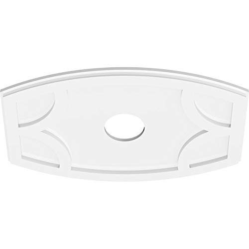 Image of Ekena Millwork CMP24X16KY-04000 Kailey Architectural Grade PVC Contemporary Urethane Ceiling Medallions 24 inchW x 16 inchH x 4 inchID x 13 inchC x 1 inchP