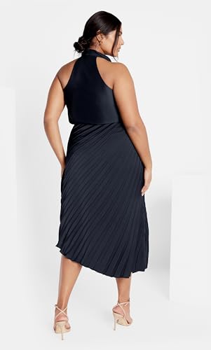 City Chic Women's Plus Size Skirt - Amaya Asymmetrical Harmonica Pleat3