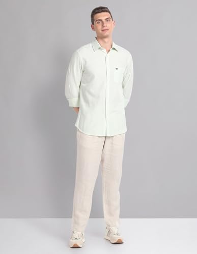 Image of Arvind Modern Slim Fit Heathered Summer Shirt