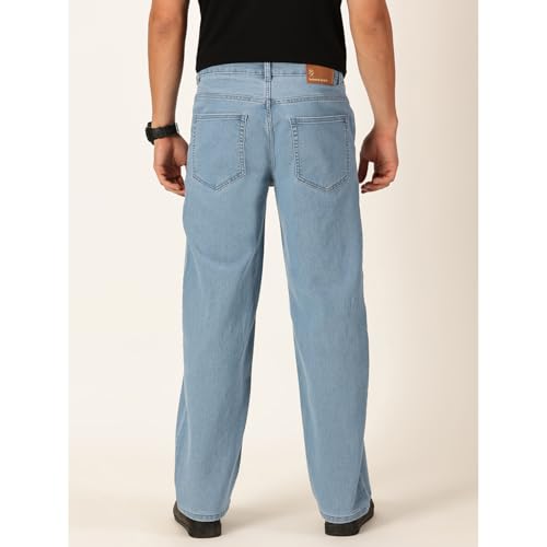 Image of Blue Jeans for Men Regular Fit - Cotton Jeans Pant for Men, Regular Denim Jeans for Boys - Light Fade Jeans for Men