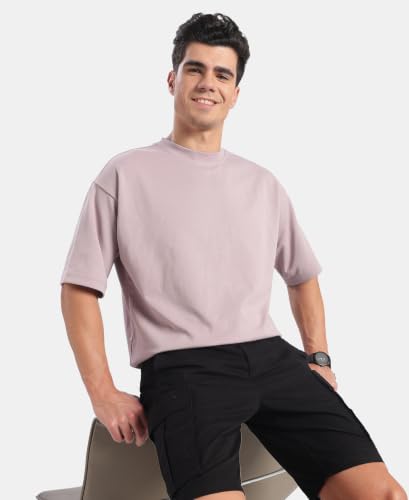 Image of Jockey UM23 Men Super Combed Cotton Blend Oversized T-Shirt with StayFresh Treatment