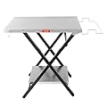 Feasto Outdoor Folding Grill Table,Portable Grill Table for Outside,Folding Grill Stand,Outdoor Prep Table, Friendly to Storage,Ideal for Camp or RV, Stainless Steel Tabletop,L30 x W24