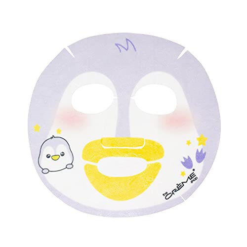 The Crème Shop Korean Skincare Beauty Full Facial Advanced Sheet Daily Natural Essence easy-to-use Soothing - Drink Up, Skin! Penguin Face Mask 3 Piece Value Set