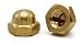 Cap Nuts Brass - 1/4"-20 (7/16" Flats x 3/8" Height) Qty-25