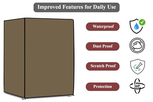 Image of The Furnishing Tree Washing Machine Cover Biege Compatible for Bosch 7.5 Kg Fully-Automatic Front Loading WAJ2446IIN - D x W x H : ( 66x61x88.9 CM )