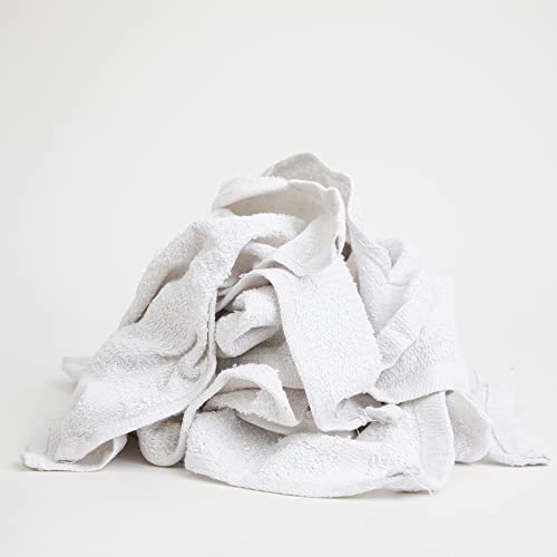 Arkwright W68 White Terry Washcloth Rags - (10 Lb Box) Perfect Reuseable Cleaning Cloth Terry Towels For Home, Garage, Automotive, Kitchen, Bars - 14X14 To 20X20 #TOP2