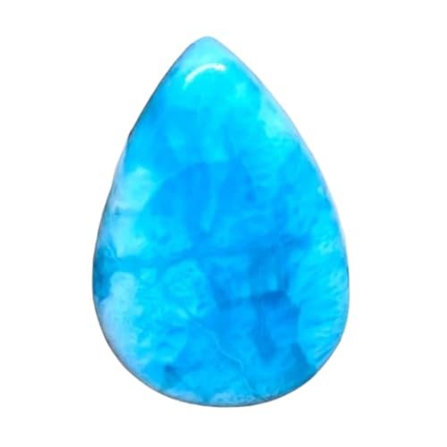 Larimar poire 35x23x7mm cabochon parfait pour réussir vos montages de bagues sans casse