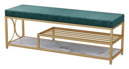 Banc d'entrée en velours rose, tabouret à chaussures et meuble de rangement
