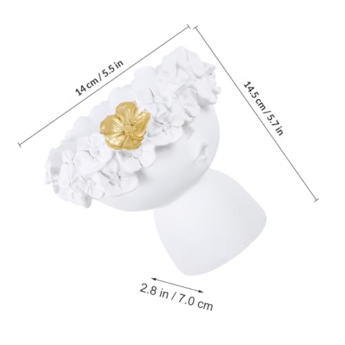 KICHOUSE Vase Décoratif en Résine, Ornement Élégant de Qualité - 3