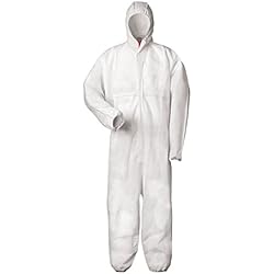 Equipo De Protección Individual Sanitario Traje protector multiuso, ofrece protección electrostática, contra sustancias químicas y contra partículas radiactivas; categoría III, tipos 5 y 6 extra-large blanco