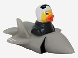 Waddlers Air Force Rubber Duck, Brand, Showing Mighty US Air Force Modern F35 Special Rubber Duck, Birthday Baby Shower Party US Patriotic Themed General Gift