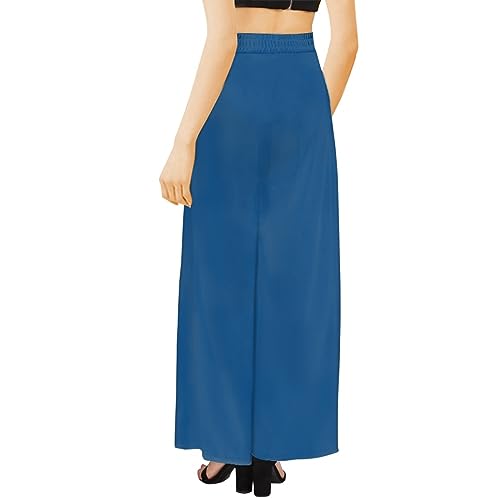 Irisjudy Women's Soft Palazzo Wide Leg Pant for Work, Casual Flowy Pants Plus Size Yoga Leggings Loose Fit Lounge Pants4
