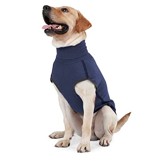 Dog Sweater Pullover Cold Weather Vest for Dogs Dog Sweatshirt Dog Jacket for Indoor and Outdoor Use (Large, Navy Blue)