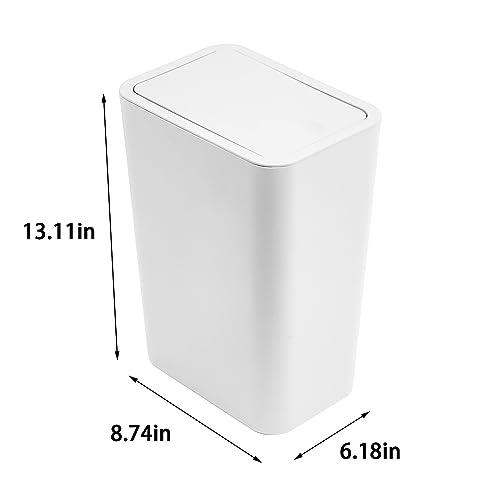 Caneca de basura pequeña con tapa para baño miniatura 3