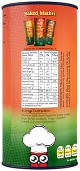 Healthy Master Baked Wheat Masala Mathri 250g (Pack of 4) | No Maida | No Palm Oil | Crispy Crunchy Healthy Snack | 100% Wheat | Namkeen Mathi