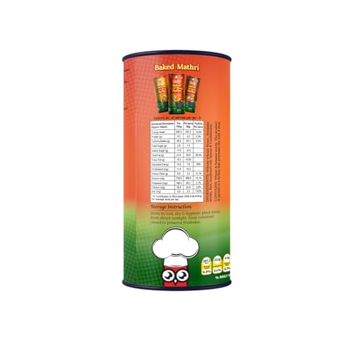 Healthy Master Baked Wheat Masala Mathri 250g | No Maida | No Palm Oil | Crispy Crunchy Healthy Snack | 100% Wheat | Namkeen Mathi (Pack of 1)