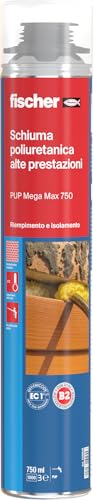 Fischer PUP MEGA MAX 750 Schiuma Poliuretanica per Pistola ad Alte Prestazioni, Reticola Anche in Profondità